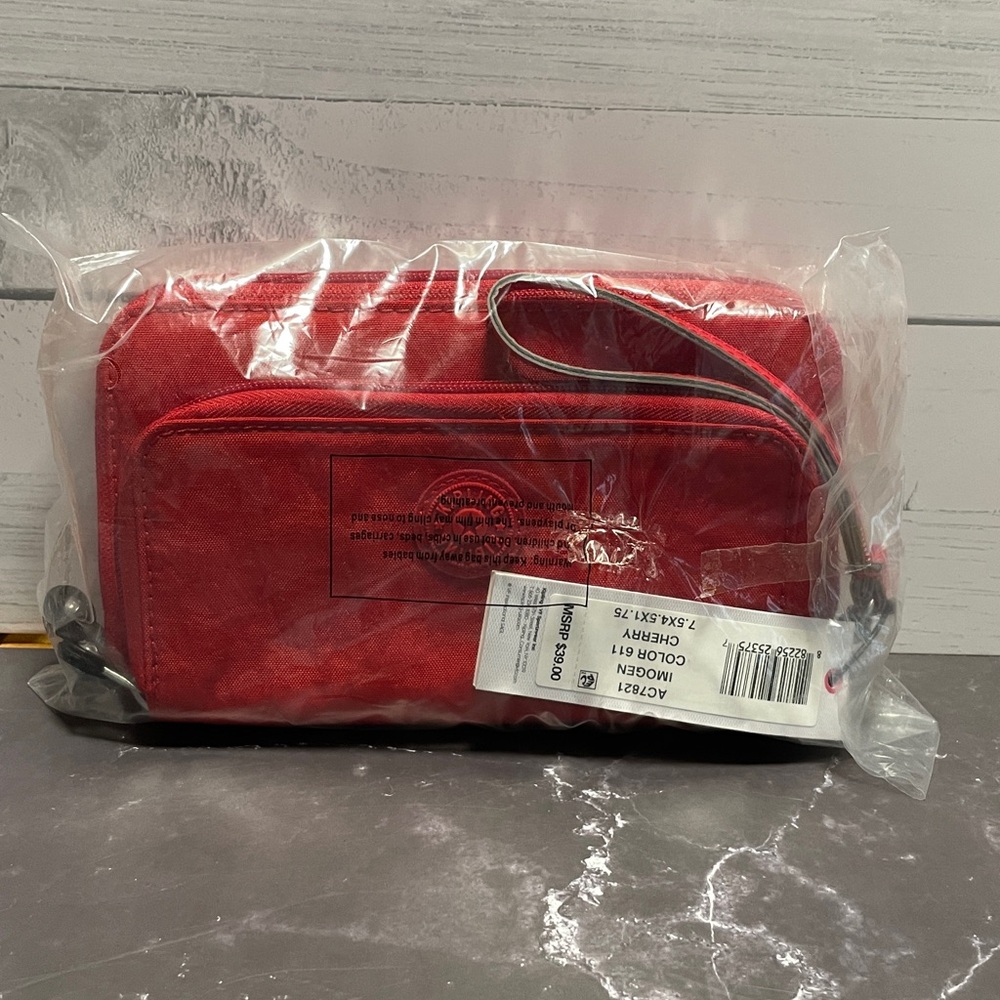 NWT Kipling Imogen Cherry Red Zip Around Wallet π π - Picture 14 of 14